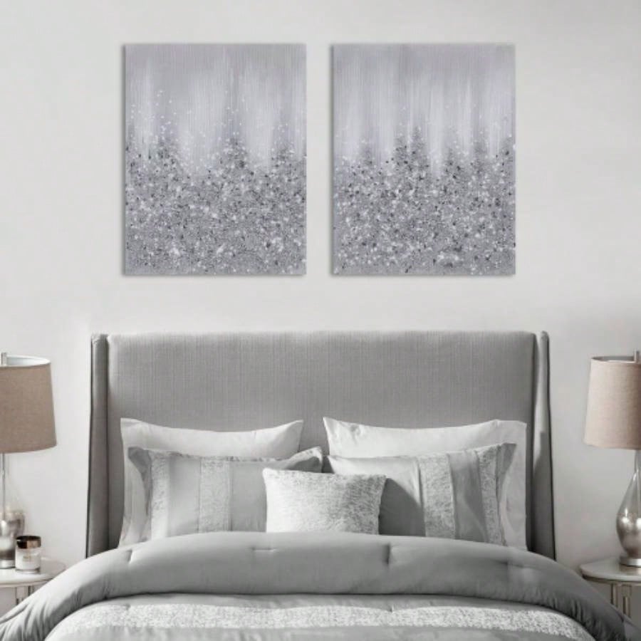 Heavily Embellished 2 - piece Canvas Wall Art Set