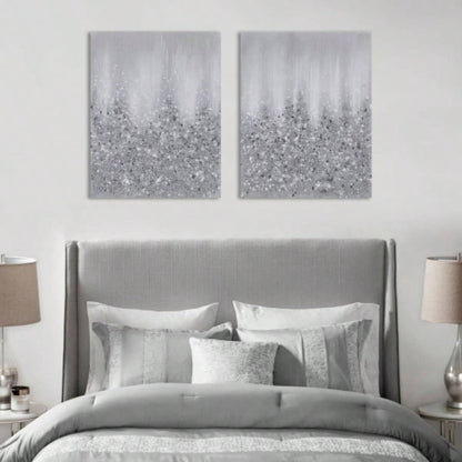 Heavily Embellished 2 - piece Canvas Wall Art Set