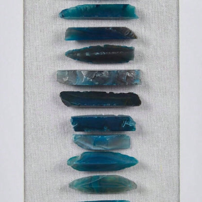 Framed Blue Agate Shadowbox Wall Decor Panel