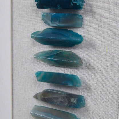 Framed Blue Agate Shadowbox Wall Decor Panel