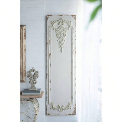 Set of 3 Large White Wall Art Panel, Rectangle Wall Sculpture, Wall Dcor Living Room Dining Room Office Bedroom, 21x 71