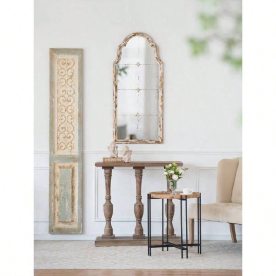14x 78.5 Large Wooden Rectangle Hanging Panel, Decorative Wall Sculpture, Carved Wall Art