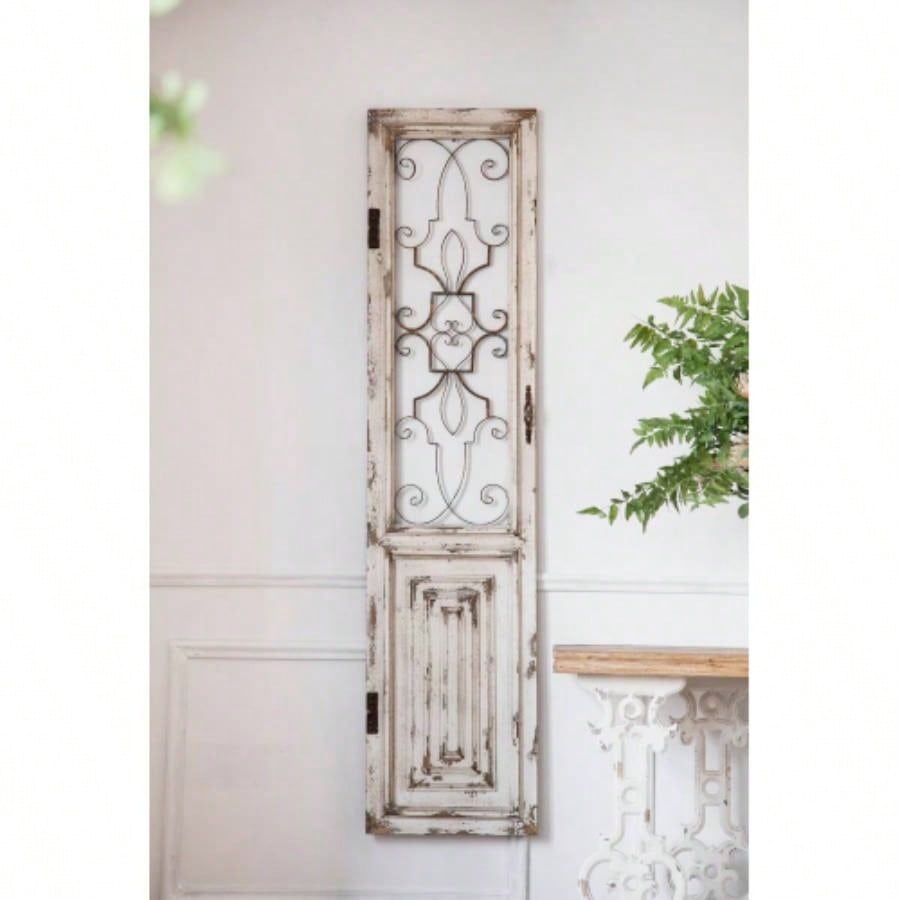 14x 78.5 Large Wooden Rectangle Hanging Panel, Decorative Wall Sculpture, Carved Wall Art