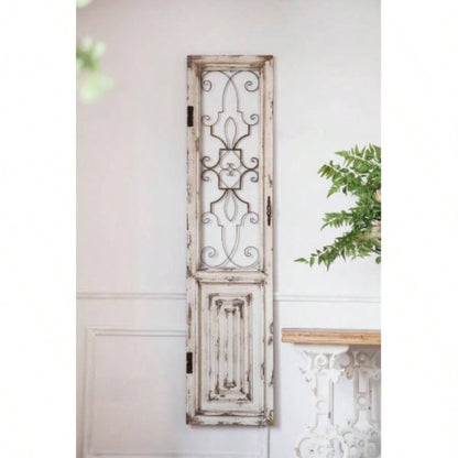 14x 78.5 Large Wooden Rectangle Hanging Panel, Decorative Wall Sculpture, Carved Wall Art