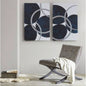 Silver Foil Abstract 2 - piece Canvas Wall Art Set