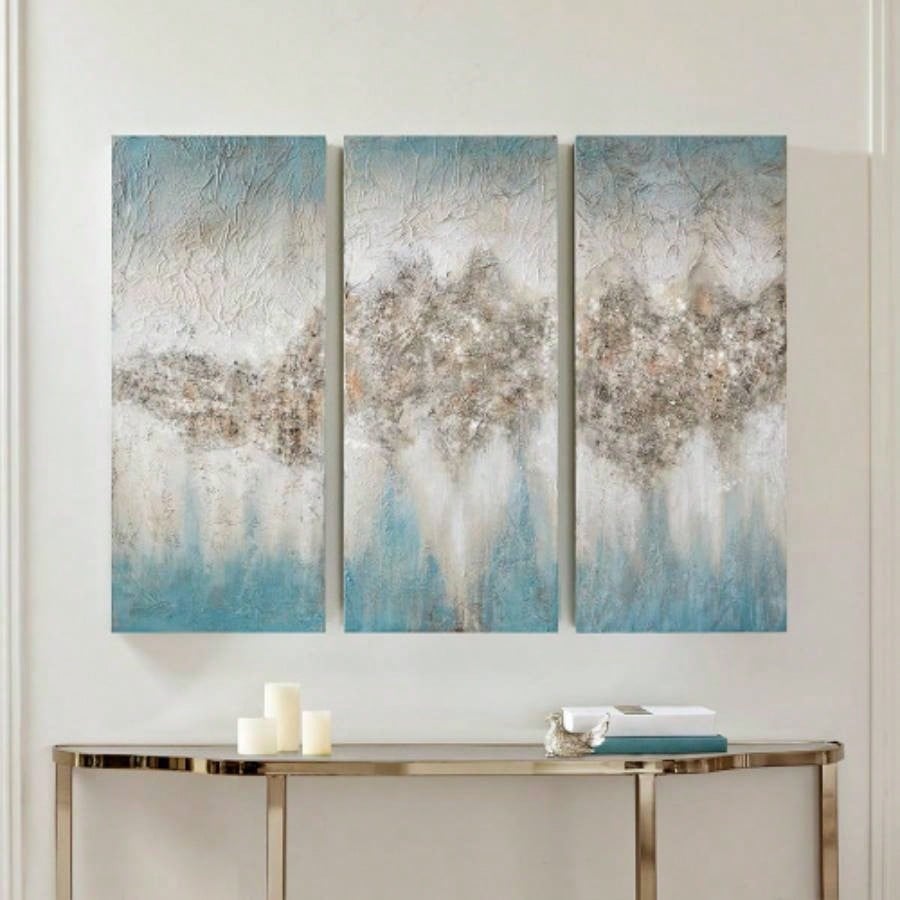 Heavily Embellished 3 - piece Canvas Wall Art Set