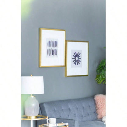 23.5x 23.5 Grace Purple Agate Shadow Boxes Wall Art, Set of 2