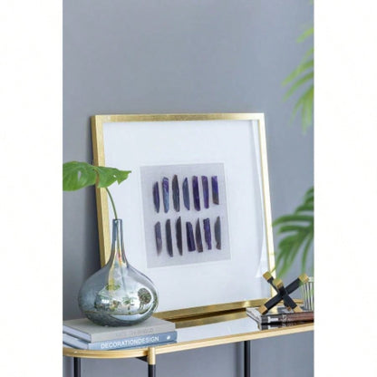 23.5x 23.5 Grace Purple Agate Shadow Boxes Wall Art, Set of 2