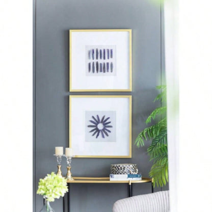 23.5x 23.5 Grace Purple Agate Shadow Boxes Wall Art, Set of 2