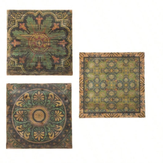 S/3 24x24 Multi - Colored Square Wall Art
