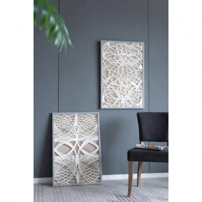 S/2 Leaf Shadow Box Wall Dcor, 23.5x1x35.5