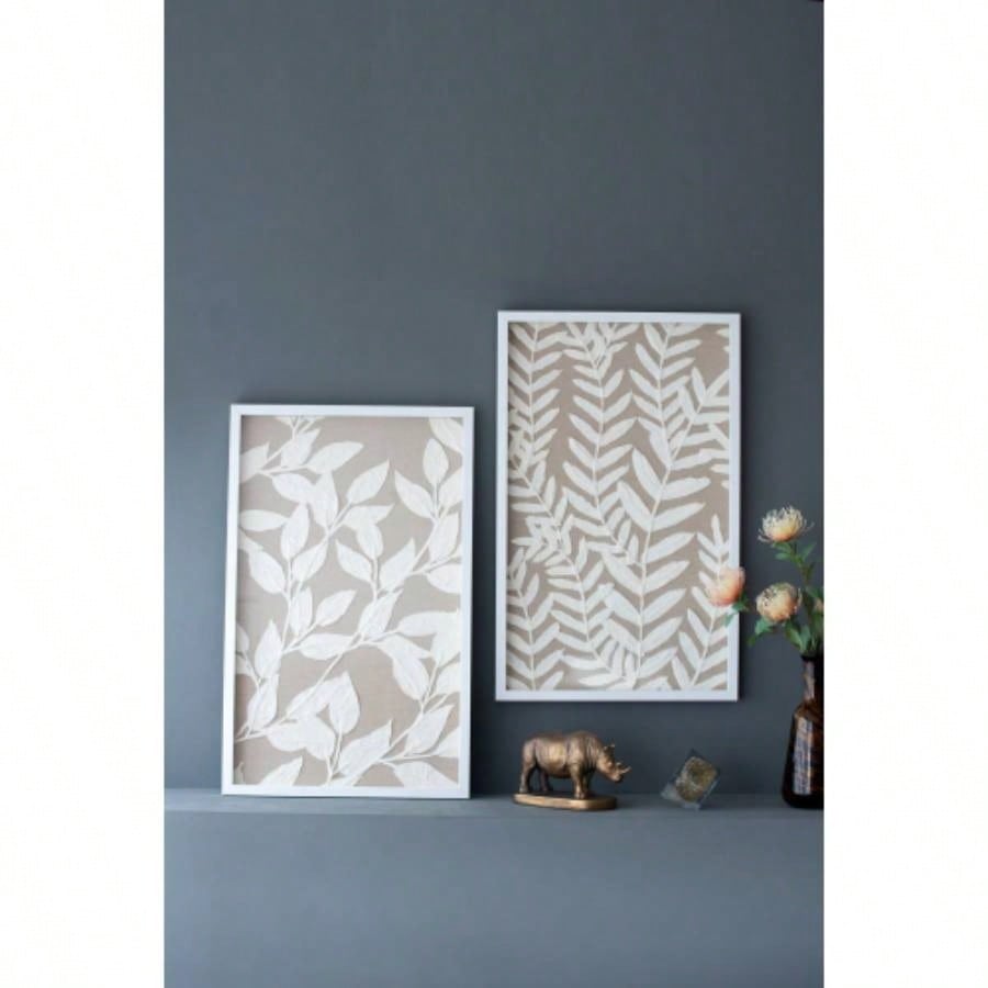 S/2 Leaf Shadow Box Wall Dcor, 23.5x1x35.5