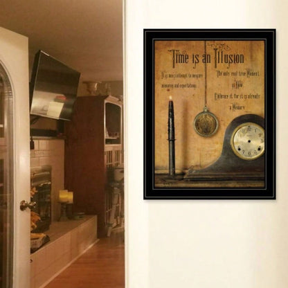 Time is an Illusion by Billy Jacobs, Ready to Hang Framed Print, Black Frame