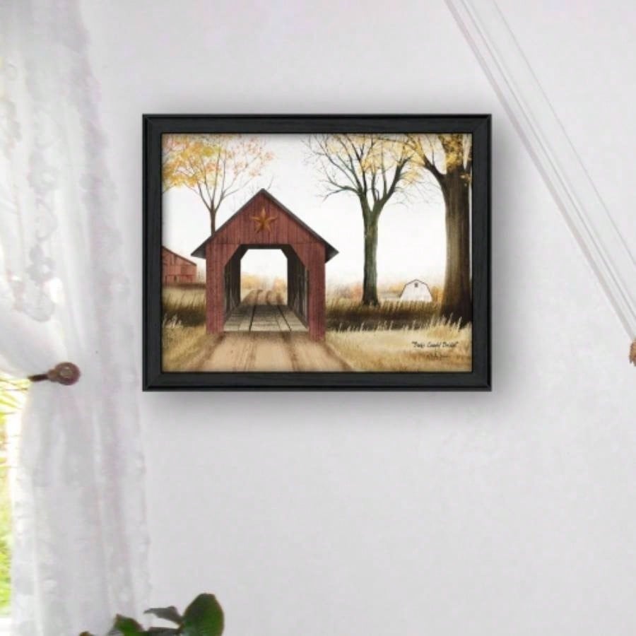 County Bridge By Billy Jacobs, Printed Wall Art, Ready To Hang Framed Poster, Black Frame