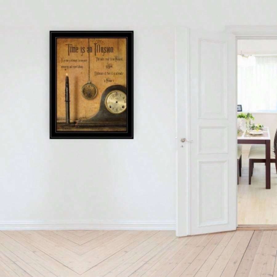 Time is an Illusion by Billy Jacobs, Ready to Hang Framed Print, Black Frame