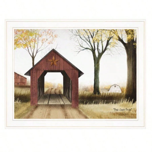 Buck County Bridge by Billy Jacobs, Ready to Hang Framed Print, White Frame