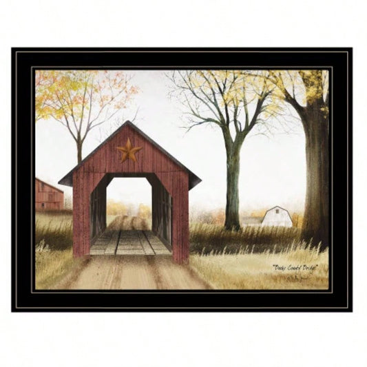 Buck County Bridge by Billy Jacobs, Ready to Hang Framed Print, Black Frame