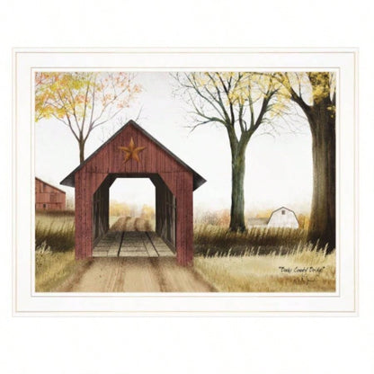 Buck County Bridge by Billy Jacobs, Ready to Hang Framed Print, White Frame