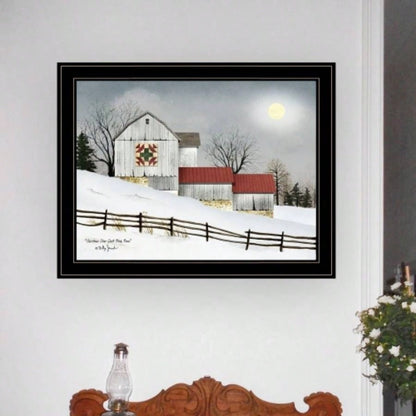 Trendy Decor 4U Quilt Block Barn Framed Wall Art, Modern Home Decor Framed Print Living Room, Bedroom Farmhouse Wall Decoration by Billy Jacobs