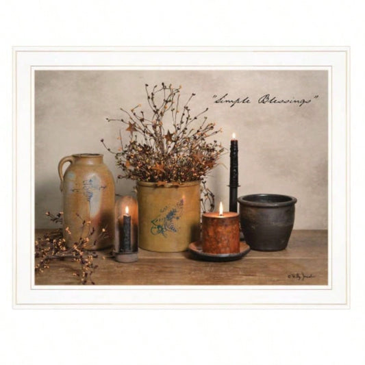 Simple Blessings by Billy Jacobs, Ready to Hang Framed Print, White Frame