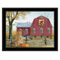 Autumn Leaf Quilt Block Barn by Billy Jacobs, Ready to Hang Framed Print, Black Frame