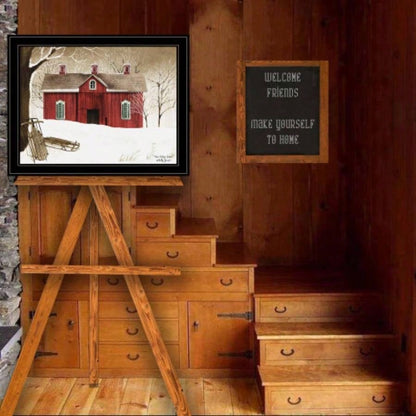 Trendy Decor 4U New Fallen Snow Framed Wall Art, Modern Home Decor Framed Print Living Room, Bedroom Farmhouse Wall Decoration by Billy Jacobs