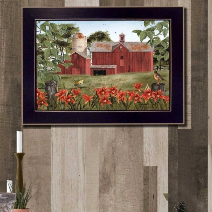 Summer Days By Billy Jacobs, Printed Wall Art, Ready To Hang Framed Poster, Black Frame