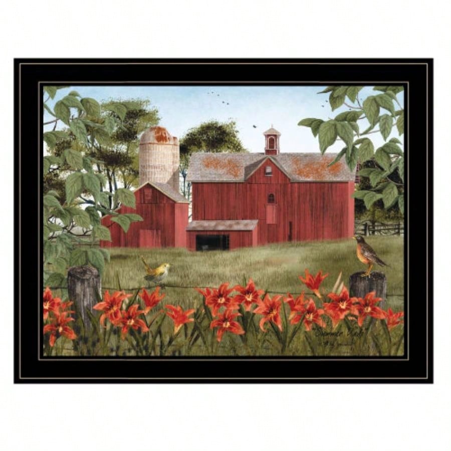 Summer Days by Billy Jacobs, Ready to Hang Framed Print, Black Frame