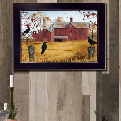 Autumn Gold By Billy Jacobs, Printed Wall Art, Ready To Hang Framed Poster, Black Frame