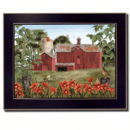 Summer Days By Billy Jacobs, Printed Wall Art, Ready To Hang Framed Poster, Black Frame