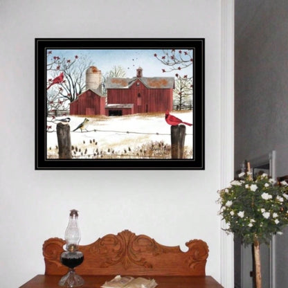 Winter Friends by Billy Jacobs, Ready to Hang Framed Print, Black Frame