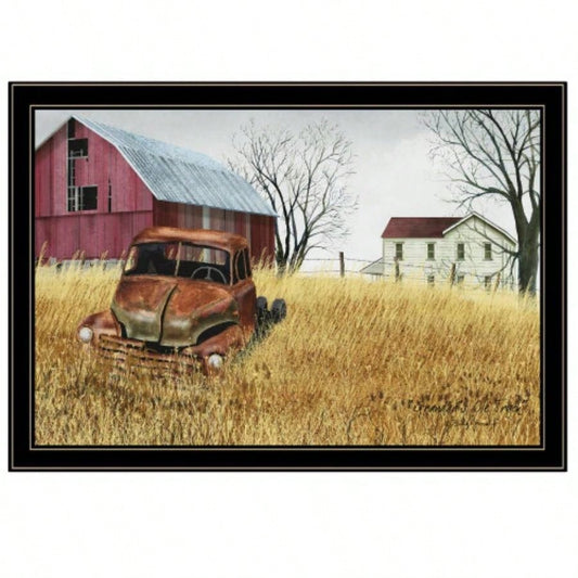 Granddads Old Truck by Billy Jacobs, Ready to Hang Framed Print, Black Frame