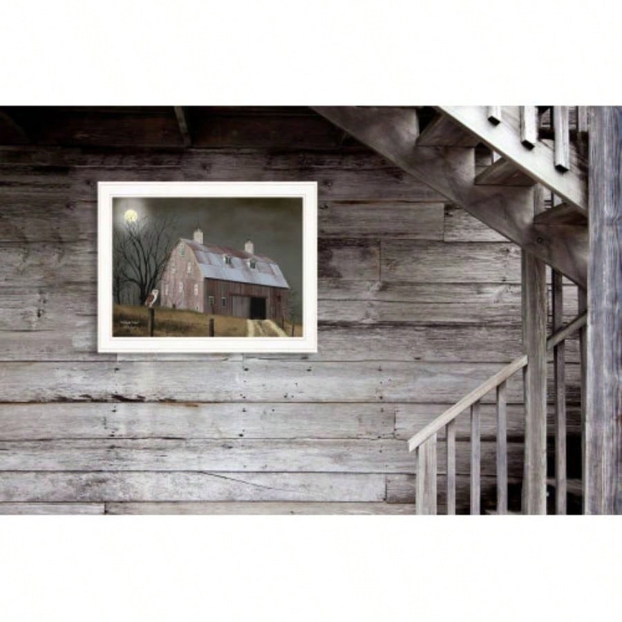 Midnight Moon by Billy Jacobs, Ready to Hang Framed Print, White Frame