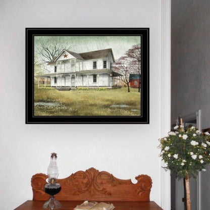 April Showers by Billy Jacobs, Ready to Hang Framed Print, Black Frame