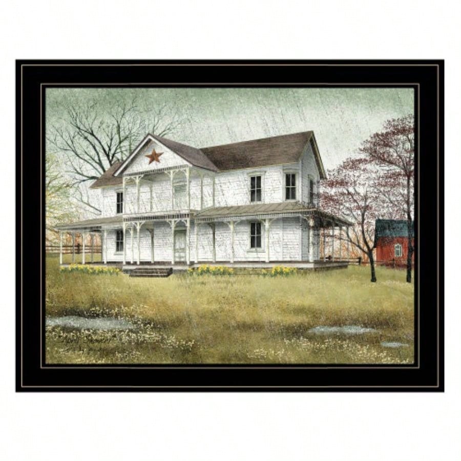 April Showers by Billy Jacobs, Ready to Hang Framed Print, Black Frame