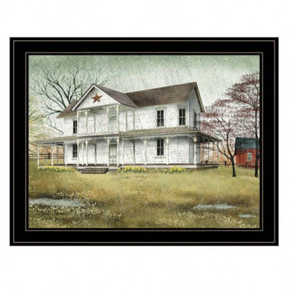 April Showers by Billy Jacobs, Ready to Hang Framed Print, Black Frame