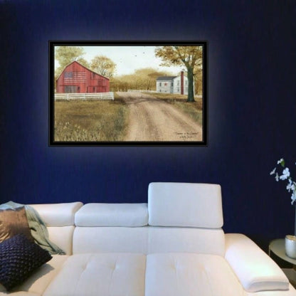 Trendy Decor 4U Summer in Country Framed Wall Art, Modern Home Decor Framed Print Living Room, Bedroom Farmhouse Wall Decoration by Billy Jacobs
