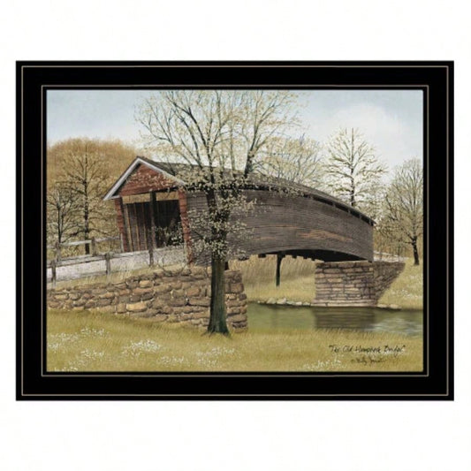 Trendy Decor 4U Old Humpback Bridge Framed Wall Art, Modern Home Decor Framed Print Living Room, Bedroom Farmhouse Wall Decoration by Billy Jacobs