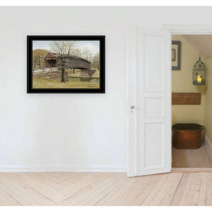 Trendy Decor 4U Old Humpback Bridge Framed Wall Art, Modern Home Decor Framed Print Living Room, Bedroom Farmhouse Wall Decoration by Billy Jacobs