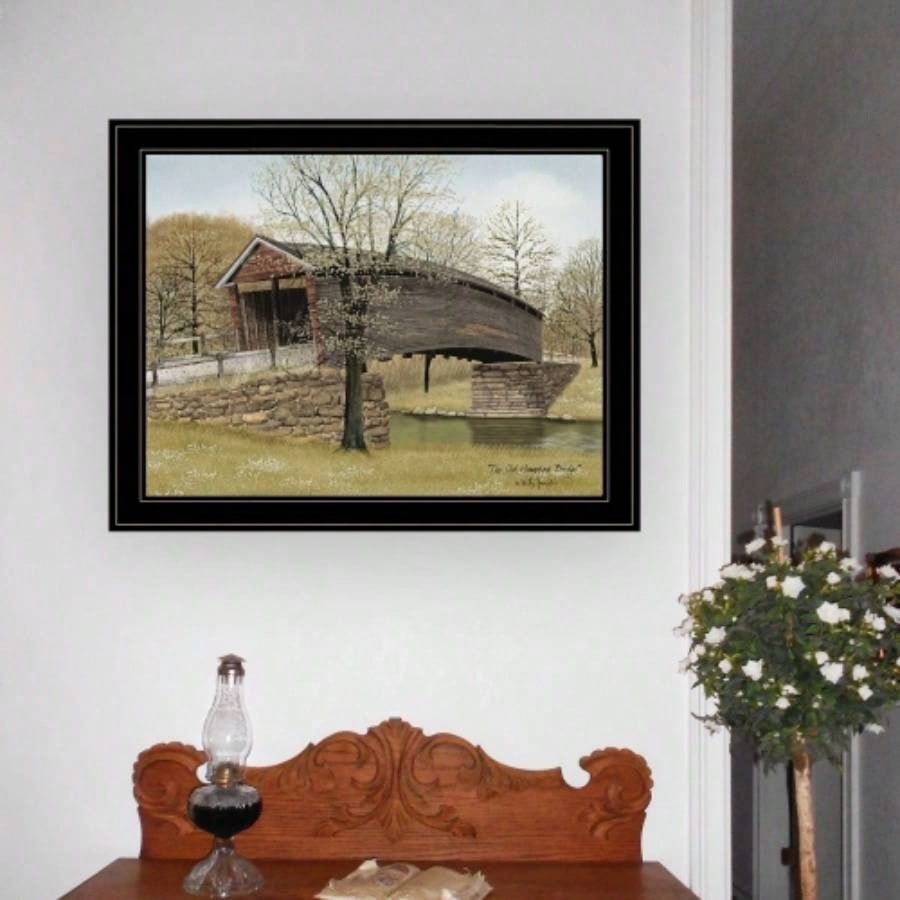 Trendy Decor 4U Old Humpback Bridge Framed Wall Art, Modern Home Decor Framed Print Living Room, Bedroom Farmhouse Wall Decoration by Billy Jacobs