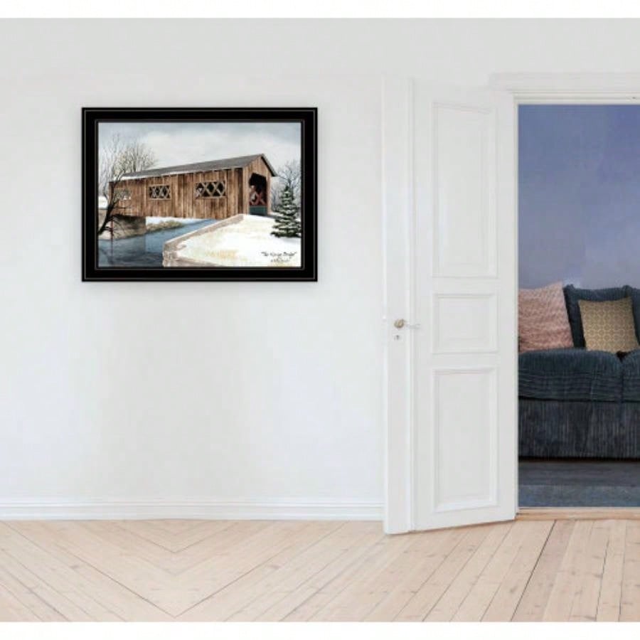 Kissing Bridge by Billy Jacobs, Ready to Hang Framed Print, Black Frame