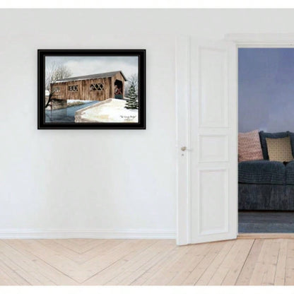 Kissing Bridge by Billy Jacobs, Ready to Hang Framed Print, Black Frame