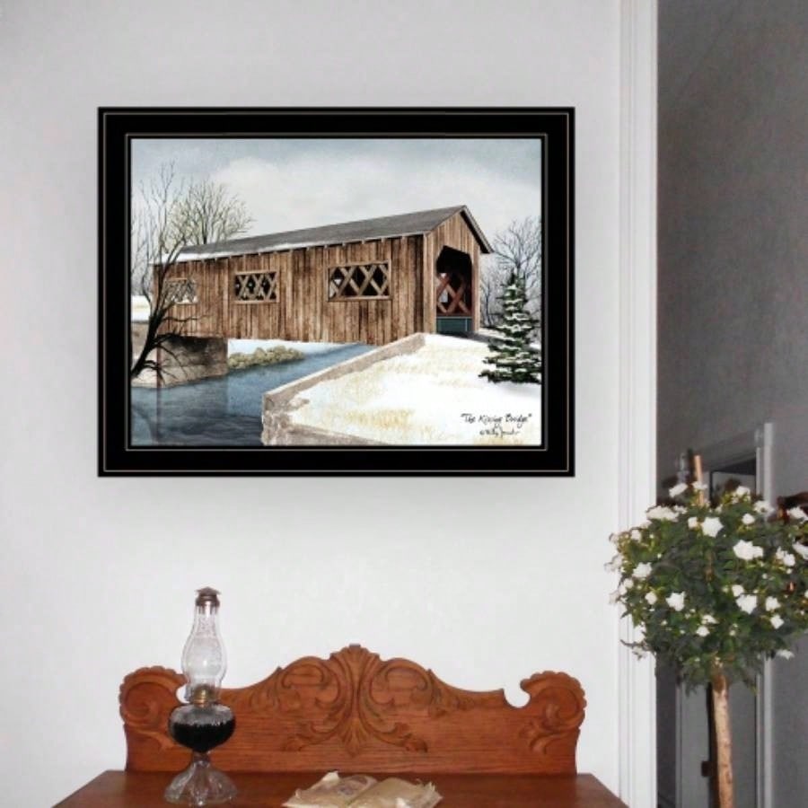 Kissing Bridge by Billy Jacobs, Ready to Hang Framed Print, Black Frame