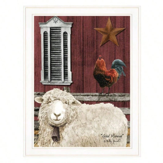 Good Morning by Billy Jacobs, Ready to Hang Framed Print, White Frame