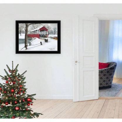 Crisp Winter Evening by Billy Jacobs, Ready to Hang Framed Print, Black Frame