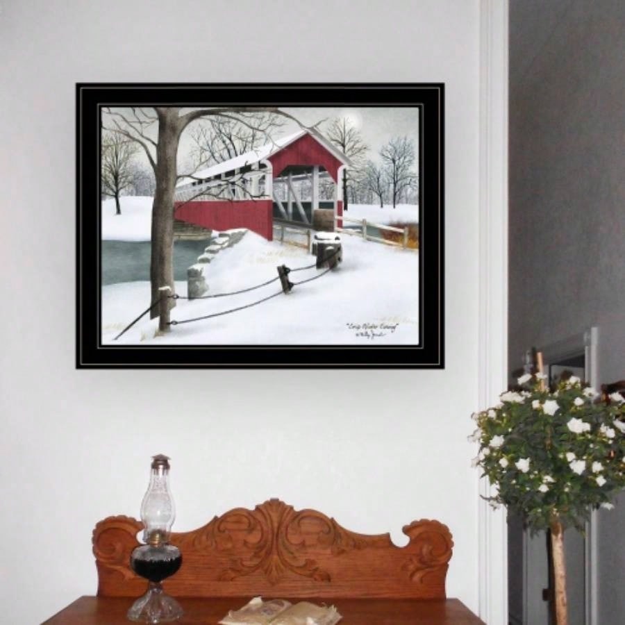 Crisp Winter Evening by Billy Jacobs, Ready to Hang Framed Print, Black Frame