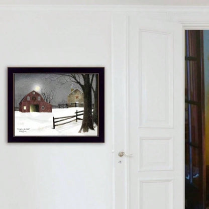 Trendy Decor 4U Light in Stable Framed Wall Art, Modern Home Decor Framed Print Living Room, Bedroom Farmhouse Wall Decoration by Billy Jacobs