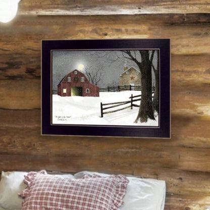 Trendy Decor 4U Light in Stable Framed Wall Art, Modern Home Decor Framed Print Living Room, Bedroom Farmhouse Wall Decoration by Billy Jacobs