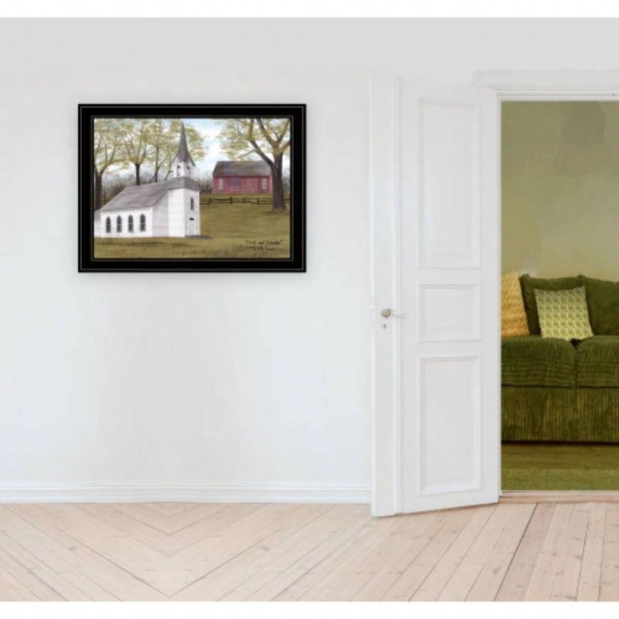 Faith and Freedom by Billy Jacobs, Ready to Hang Framed Print, Black Frame