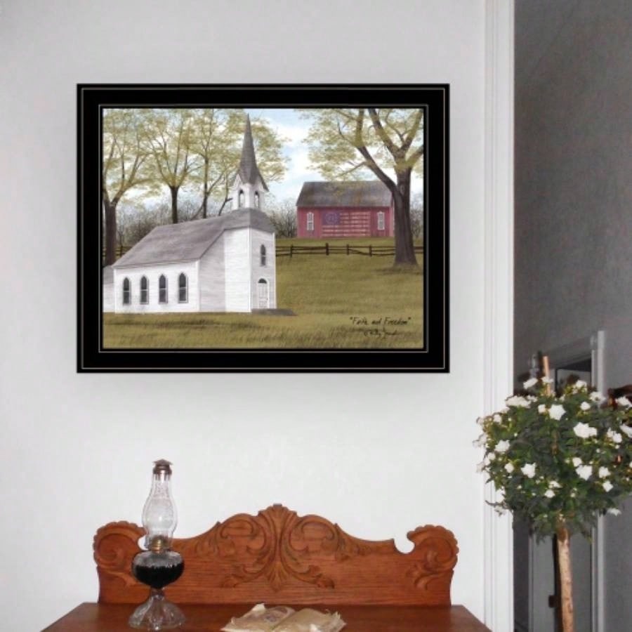 Faith and Freedom by Billy Jacobs, Ready to Hang Framed Print, Black Frame